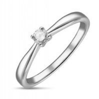 Помолвочное кольцо R01-SOL60-010-G2-М13270 из белого золота, гладкое