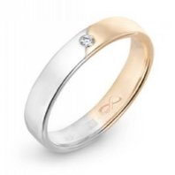 Обручальное кольцо R01-WED-00016-М13469 комбинированное, гладкое