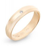 Обручальное кольцо R01-WED-00007-М13470 из красного золота, гладкое