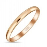 Обручальное кольцо R01-R-040-200-М13471 из красного золота, гладкое