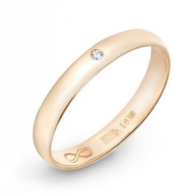 Обручальное кольцо R01-WED-00026-М13464 - Ювелирный бренд Московский ювелирный завод